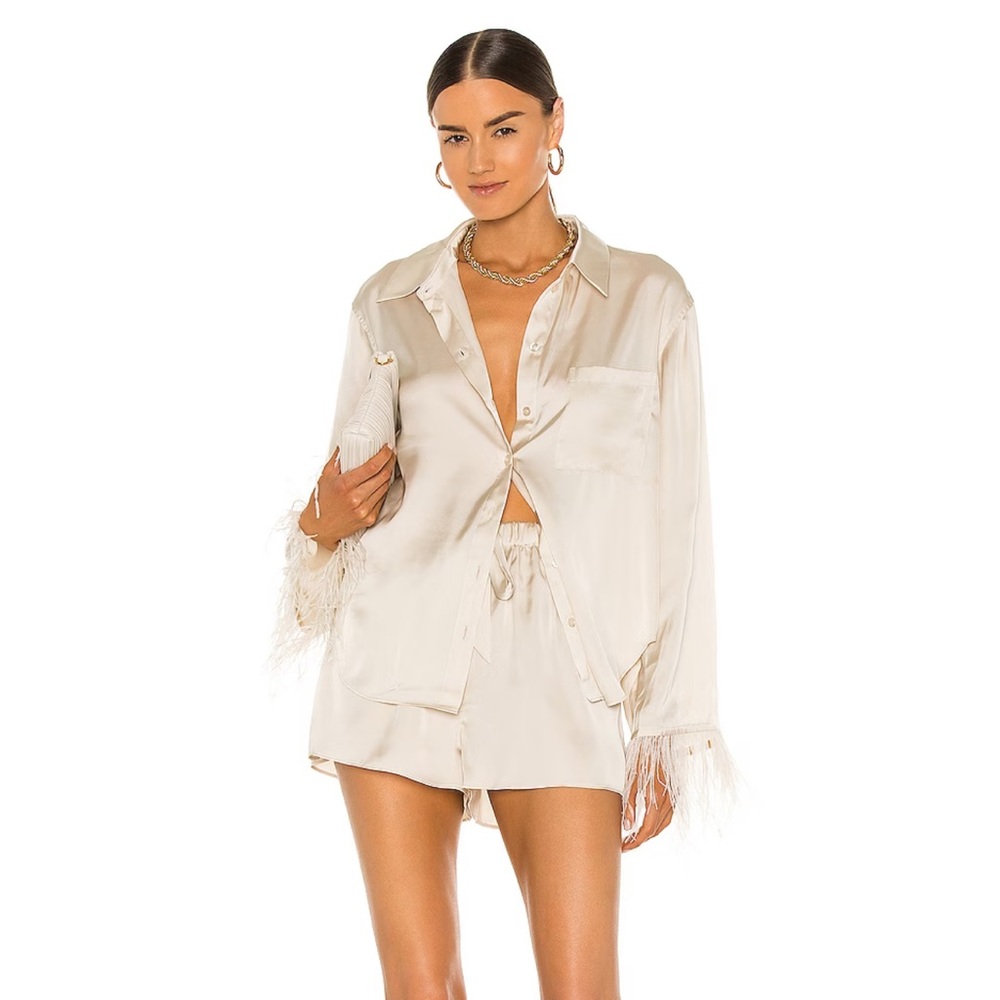 NWT The Michelle Blouse in Ivory from L'Academie at REVOLVE size small in ivory - Picture 5 of 5